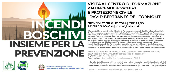 UNCEM Formont per Antincendi boschivi esempio per Italia