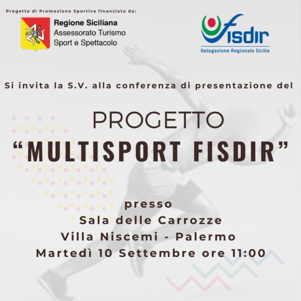 Recupero fisico e integrazione sociale, Multisport Fisdir – la presentazione del progetto in conferenza stampa a Villa Niscemi martedì 10 settembre