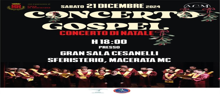 SABATO 21 DICEMBRE CONCERTO GOSPEL-MACERATA