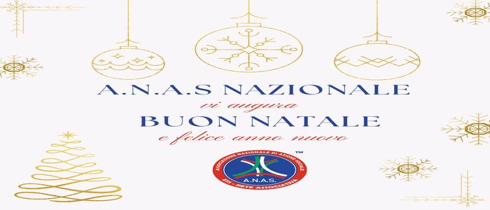 AUGURI DI BUONE FESTE DALLA PRESIDENZA A.N.A.S NAZIONALE