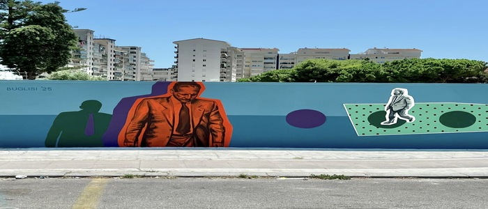 Un murale per Paolo Borsellino apre la strada a un centro giovanile