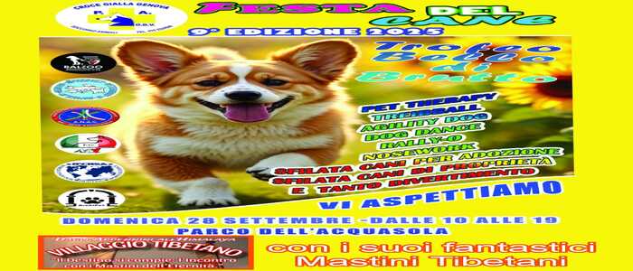 9ª FESTA DEL CANE: Genova celebra l’amore a quattro zampe il 28 settembre al Parco dell’Acquasola