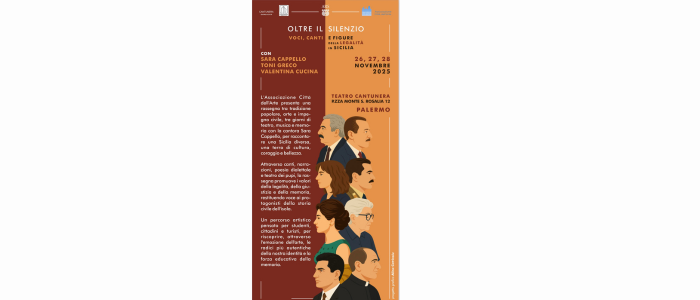 “Oltre il silenzio – Voci, canti e figure della legalità in Sicilia”, rassegna di teatro e musica popolare con Sara Cappello – 26, 27 e 28 novembre 2025
