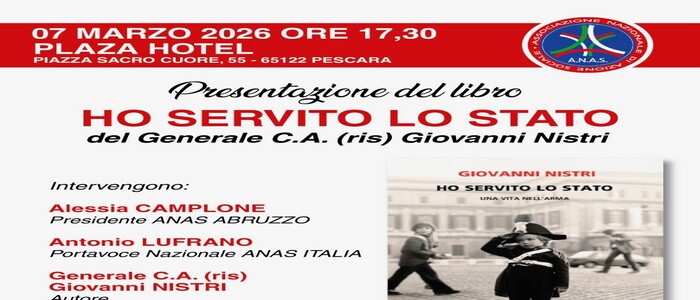 Pescara, tra Memoria e Istituzioni: il Generale Giovanni Nistri presenta “Ho servito lo Stato”