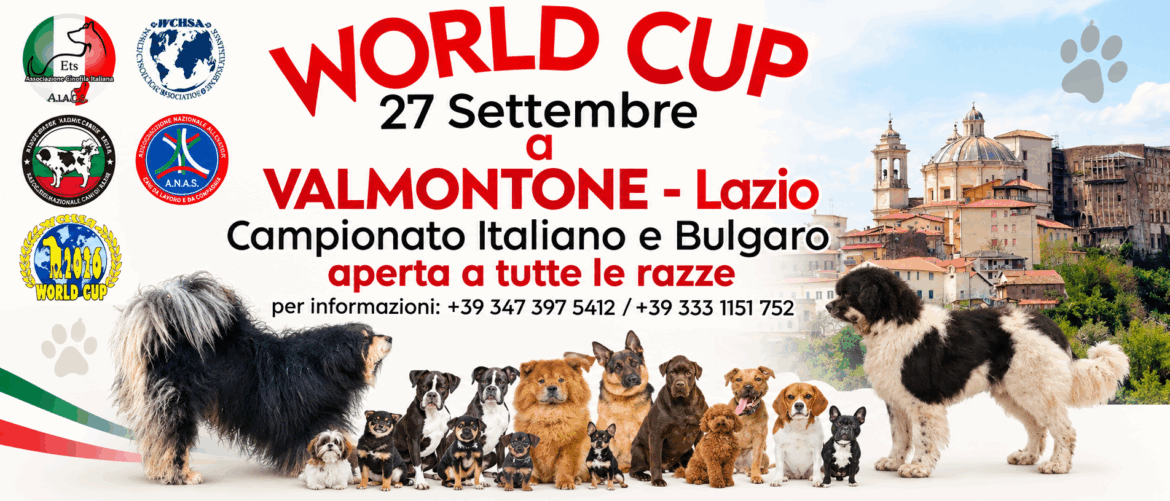 WORLD CUP 2026: A VALMONTONE UNA GIORNATA INTERNAZIONALE DEDICATA AI CANI