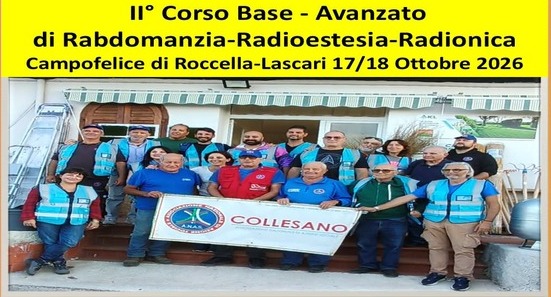 Un’esperienza straordinaria ed emozionante: il II° Corso Base-Avanzato Teorico-Pratico di Rabdomanzia, Radiestesia e Radionica, tra Campofelice di Roccella e Lascari – 17 e 18 ottobre 2026